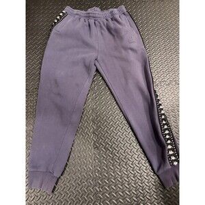 Rare Vintage 90's Kappa Track Sweatpants Joggers Logo Fleece Tape Navy Grey XXL